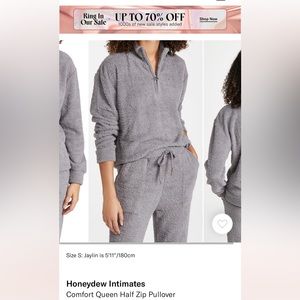 Honeydew Intimates Half Zip Pullover